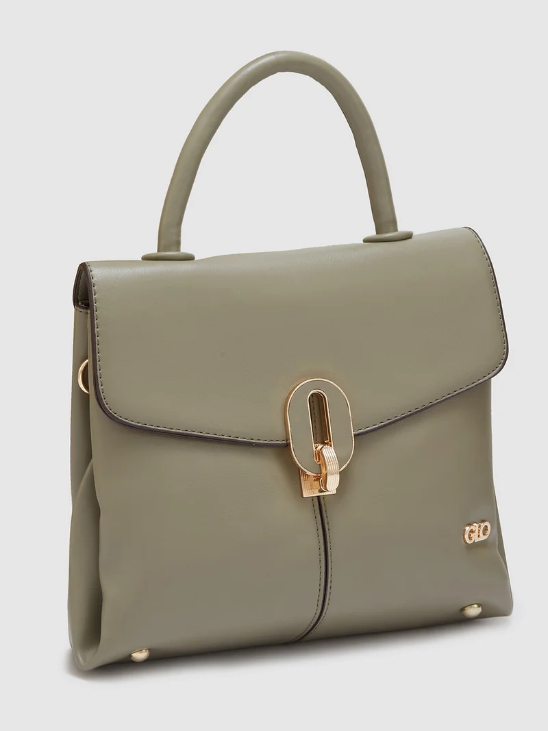 globus  Globus Women Olive Solid Casual Handheld Bag  | Best Price UAE